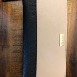 Kate Spade black/tan wallet/clutch